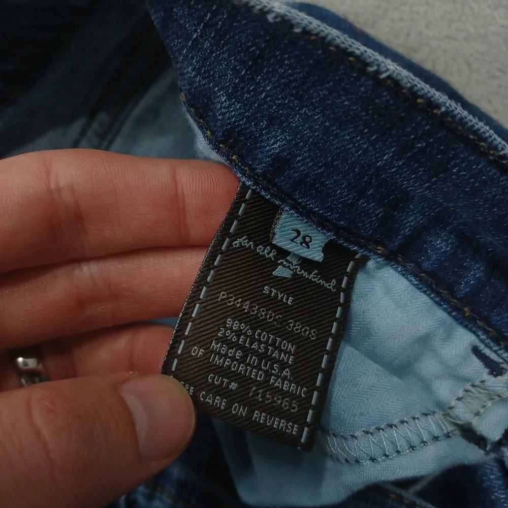 7 For All Mankind Jeans‎ Womens 28 Blue Denim Bootcut Casual Preppy Distressed